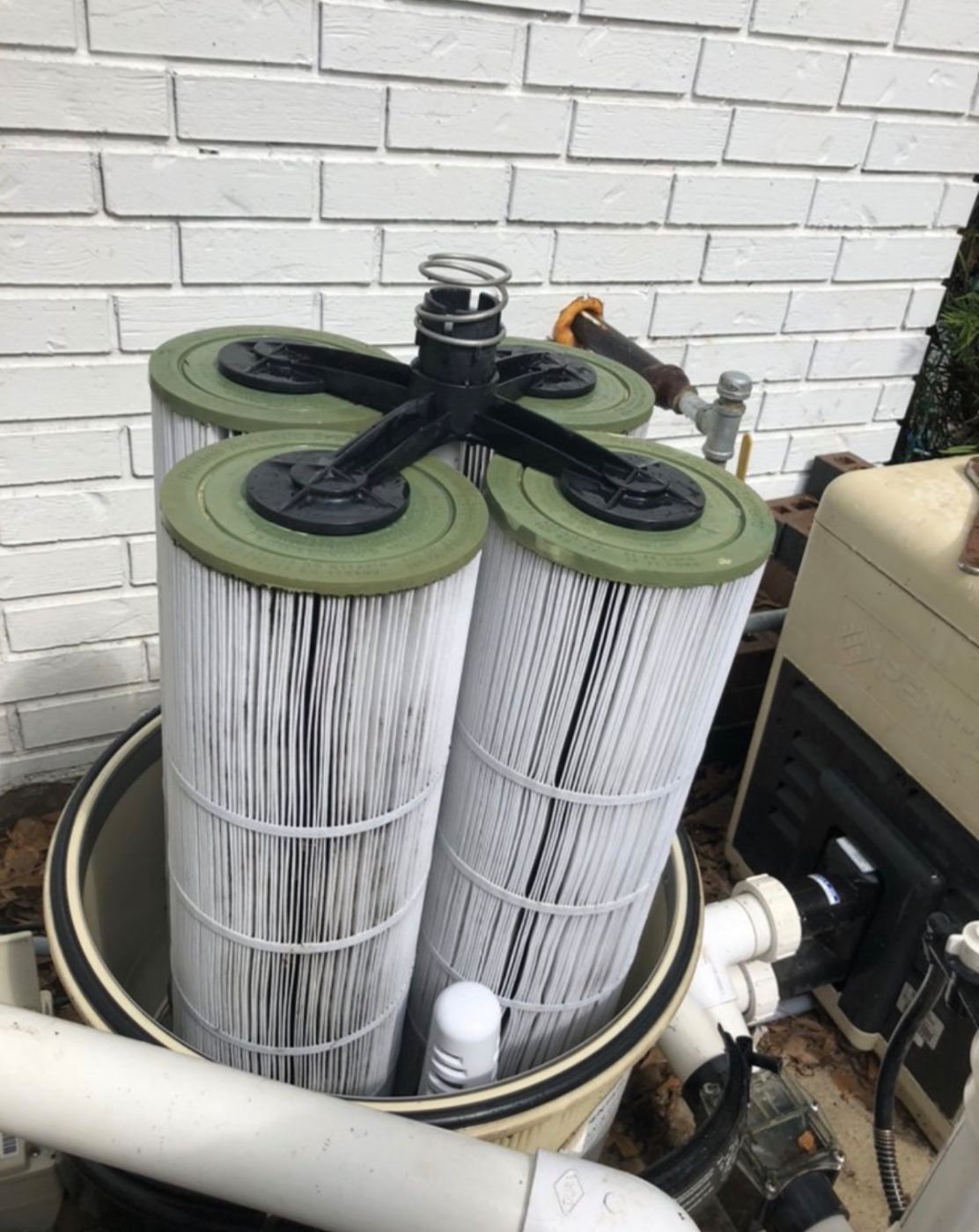 Clean filter cartridges, ready to go back in