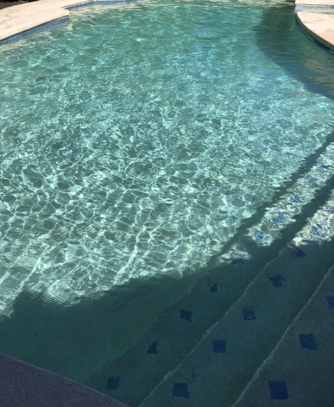 Clear pool steps after a weekly visit